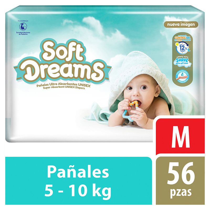 Soft Dreams Pañales para Bebé Etapa 3 Talla M 56 Piezas | Club Softys ...