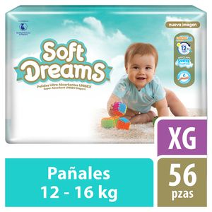 Soft Dreams Pañales para Bebé Etapa 5 Talla XG 56 Piezas