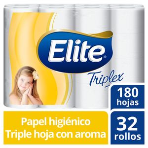 Papel Higiénico Elite Triplex Triple Hoja 32 Rollos